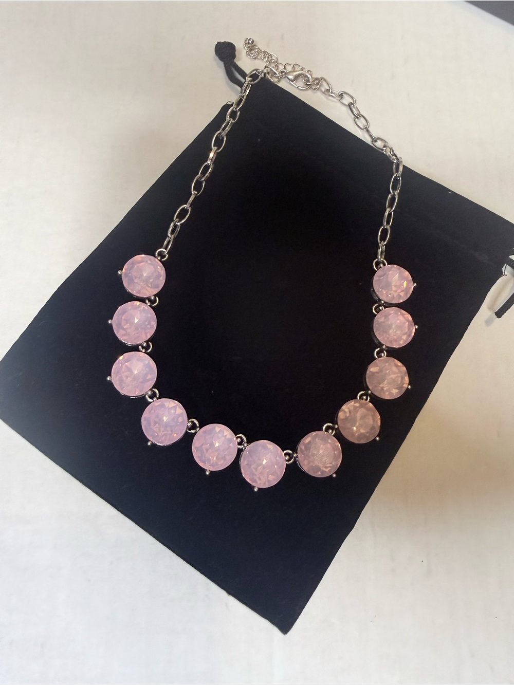 Source Unknown Pink Crystal Collar Necklace